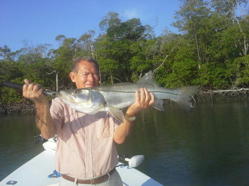 Frank Milos with a nice snook released with Capt. Ben Geroy on 5/25/2013