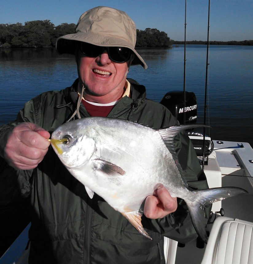 Bill wore out these small but feisty permit this morning. 