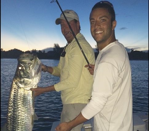 Cody York with his first tarpon released 9/4/2014