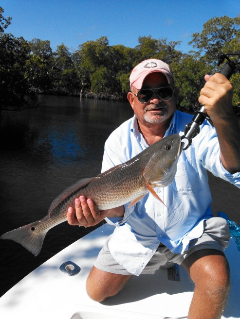 Mike Dyer with a nice redfish before release