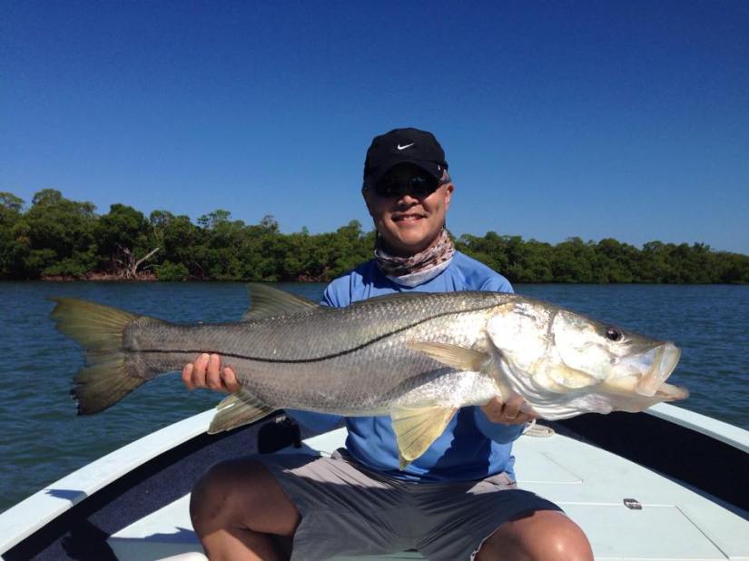 Paul Chang released this giant snook with Capt. Ben Geroy on a recent trip!